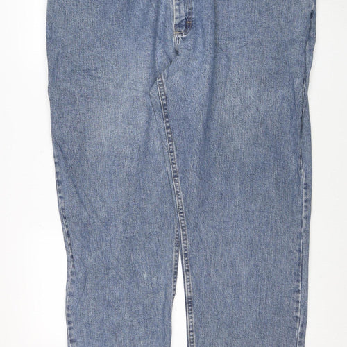 Wrangler Men's Blue Relaxed Fit Straight Leg Jeans 44x32