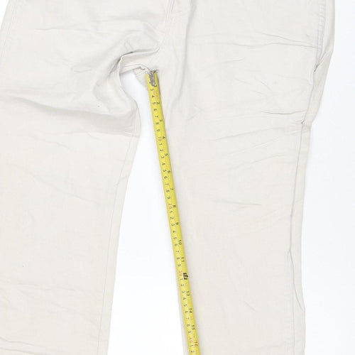 Wrangler Men's Beige Straight Fit Jeans 32W 30L Denim Stretch