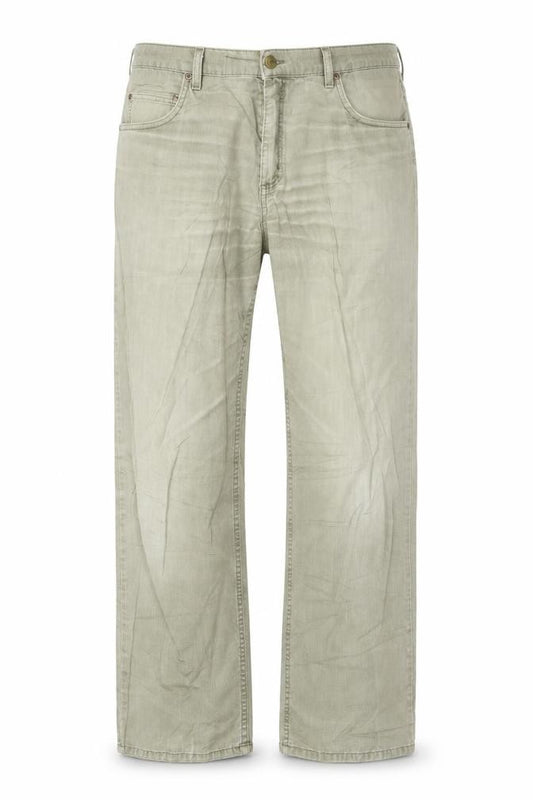 Front view of Lee Men's Beige Brooklyn Straight Jeans 32W 32L Regular Fit