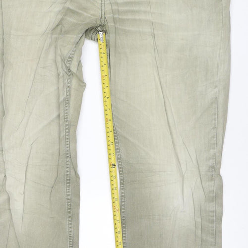 Lee Men's Beige Brooklyn Straight Jeans 32W 32L Regular Fit