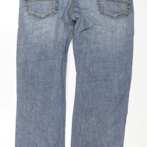 Levi Strauss Signature Men's Blue Relaxed Straight Jeans 36W 32L