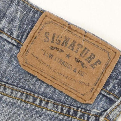 Levi Strauss Signature Men's Blue Relaxed Straight Jeans 36W 32L