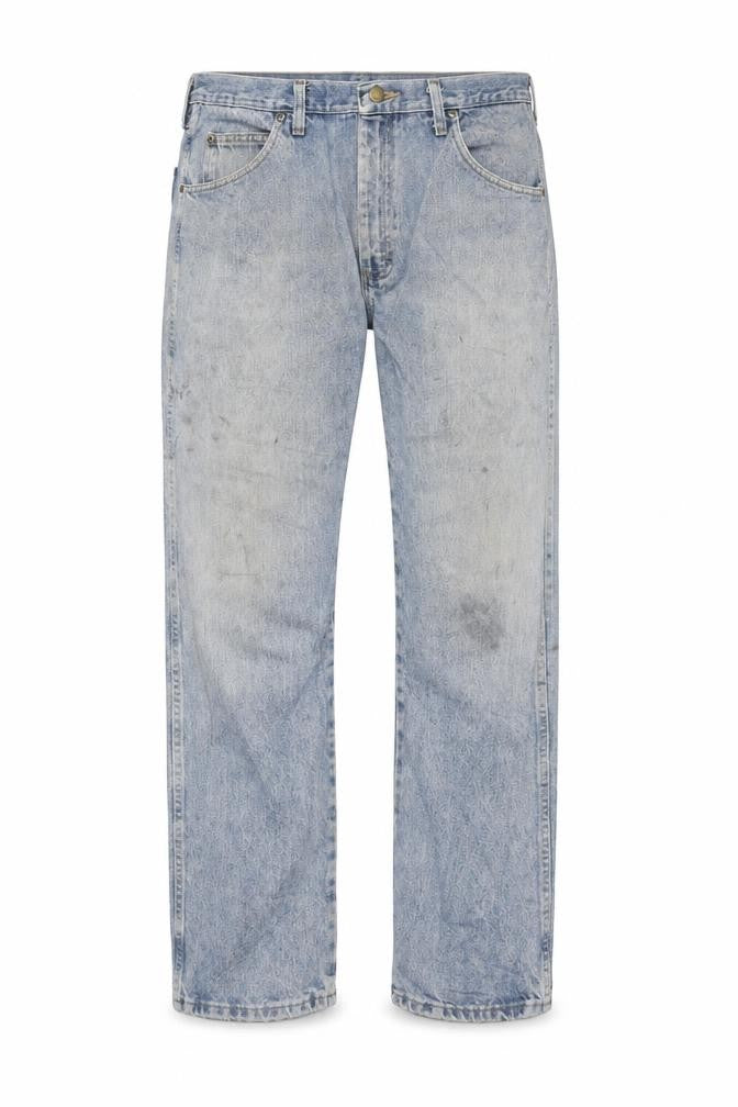 Wrangler Men's Blue 36x30 Regular Fit Straight Leg Denim Jeans