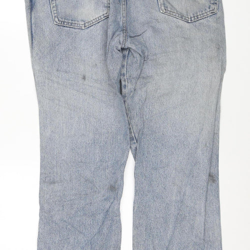 Wrangler Men's Blue 36x30 Regular Fit Straight Leg Denim Jeans