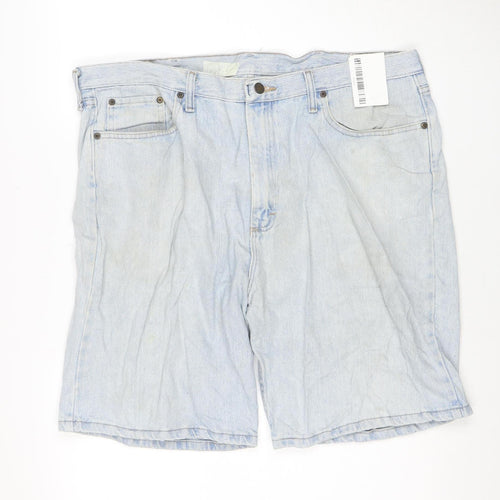 Wrangler Men Blue 40 Relaxed Fit Denim Chino Shorts