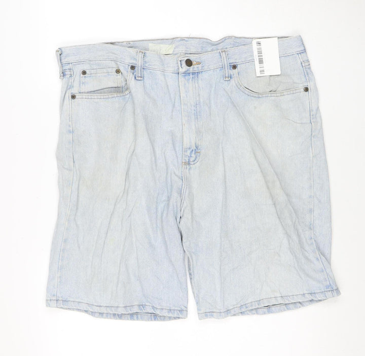 Wrangler Men Blue 40 Relaxed Fit Denim Chino Shorts