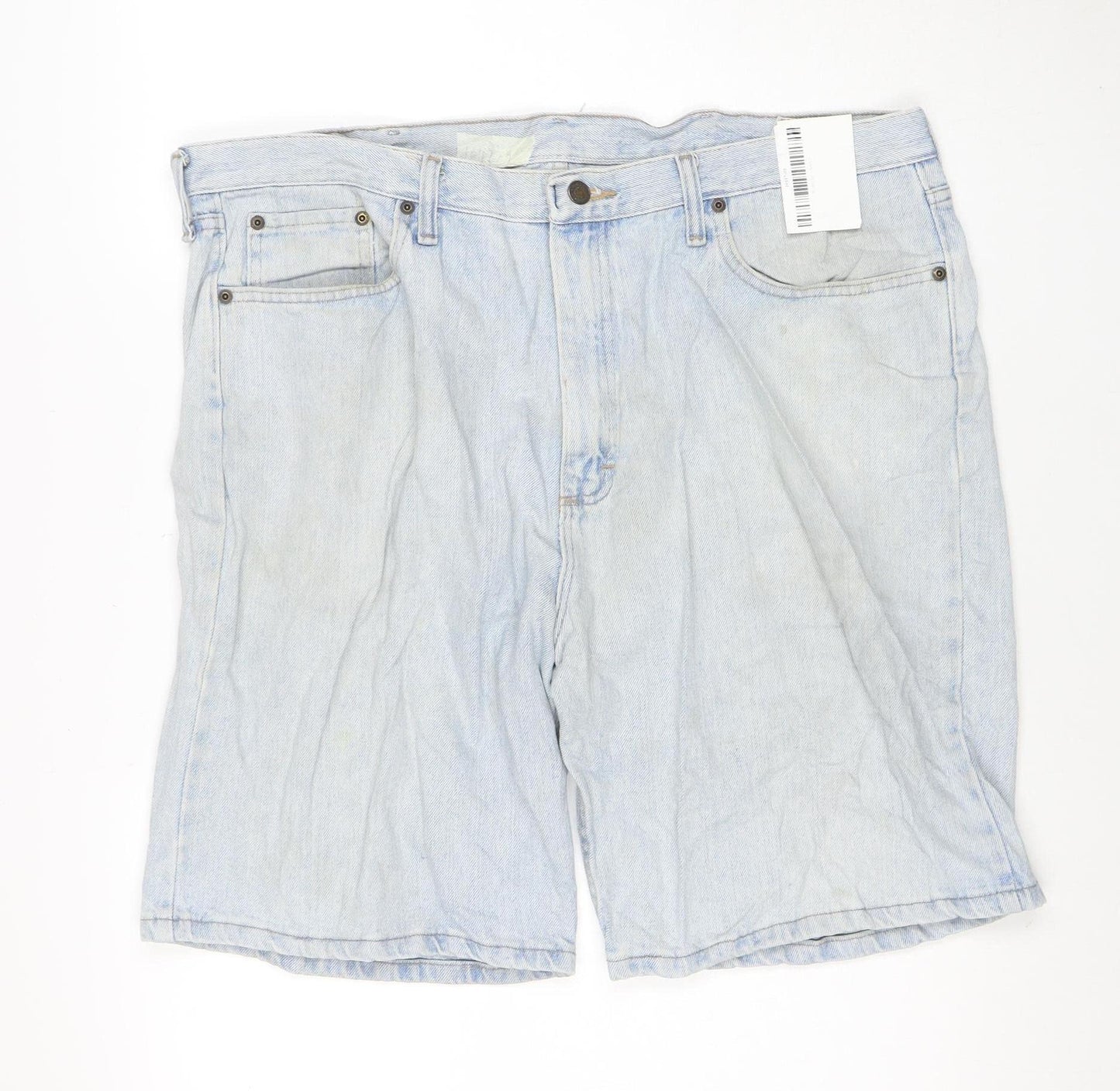 Wrangler Men Blue 40 Relaxed Fit Denim Chino Shorts