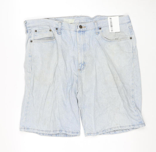 Wrangler Men Blue 40 Relaxed Fit Denim Chino Shorts