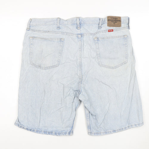 Wrangler Men Blue 40 Relaxed Fit Denim Chino Shorts