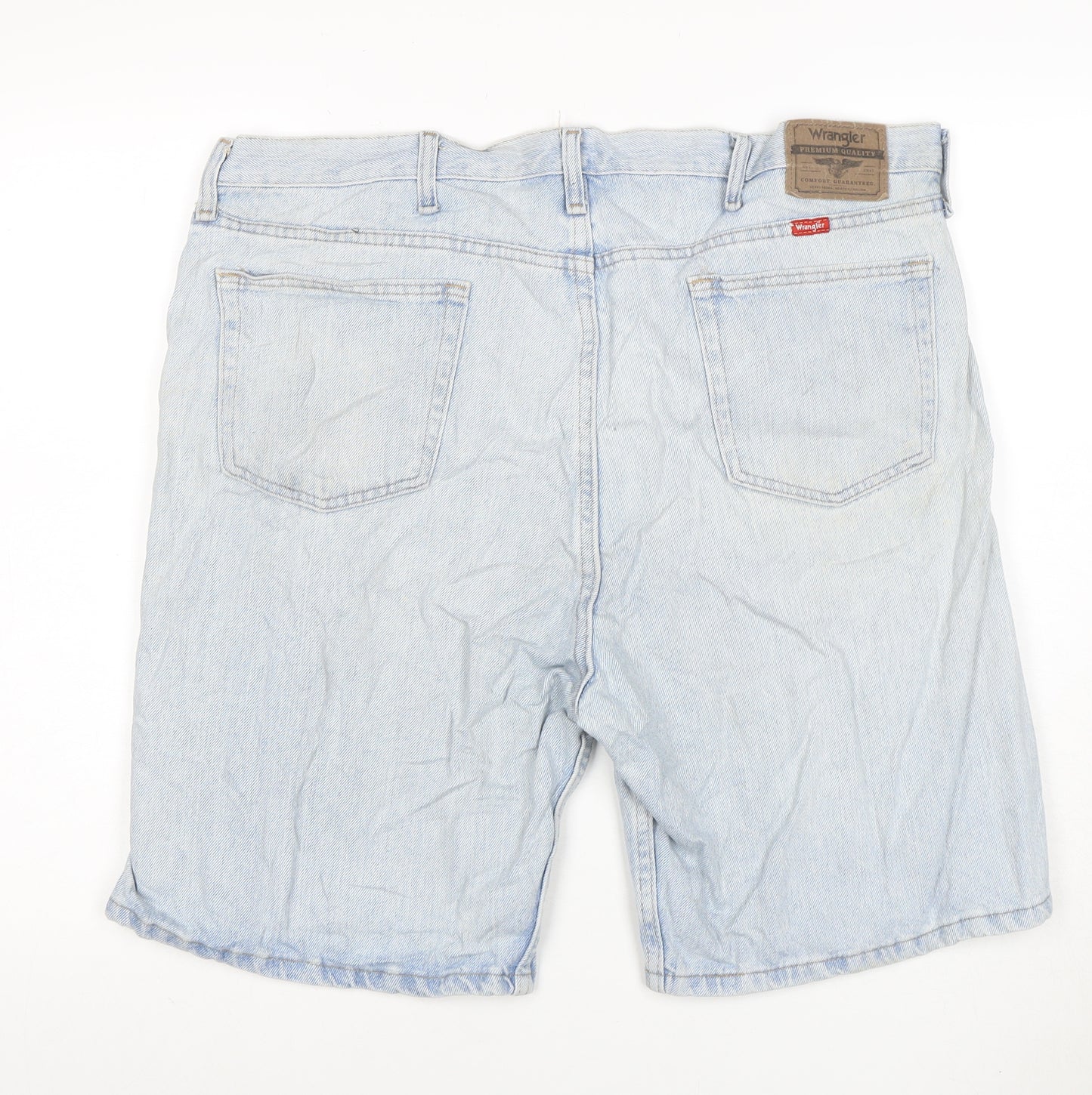 Wrangler Men Blue 40 Relaxed Fit Denim Chino Shorts