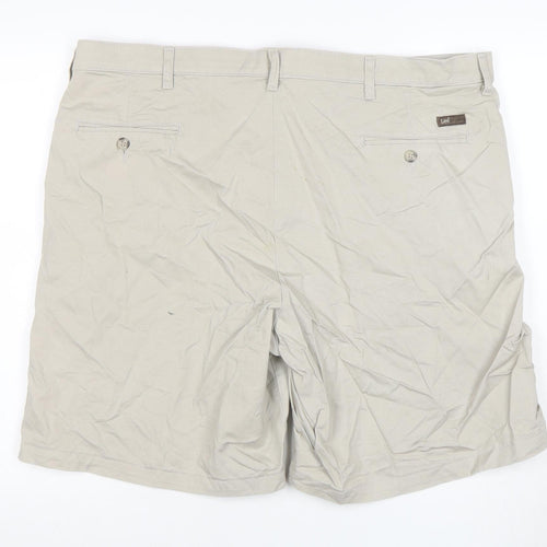 Lee Men's Beige Chino Shorts Size 42 Custom Fit Cotton