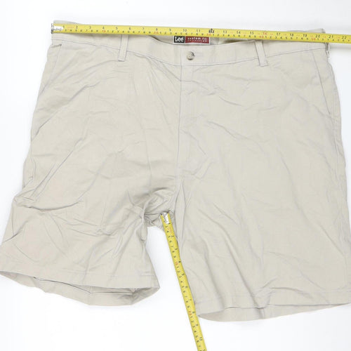 Lee Men's Beige Chino Shorts Size 42 Custom Fit Cotton
