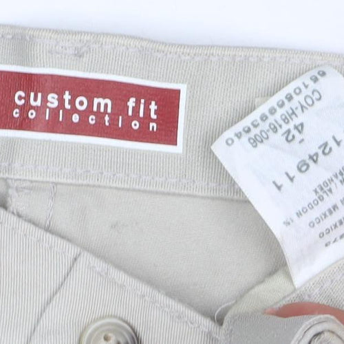 Lee Men's Beige Chino Shorts Size 42 Custom Fit Cotton