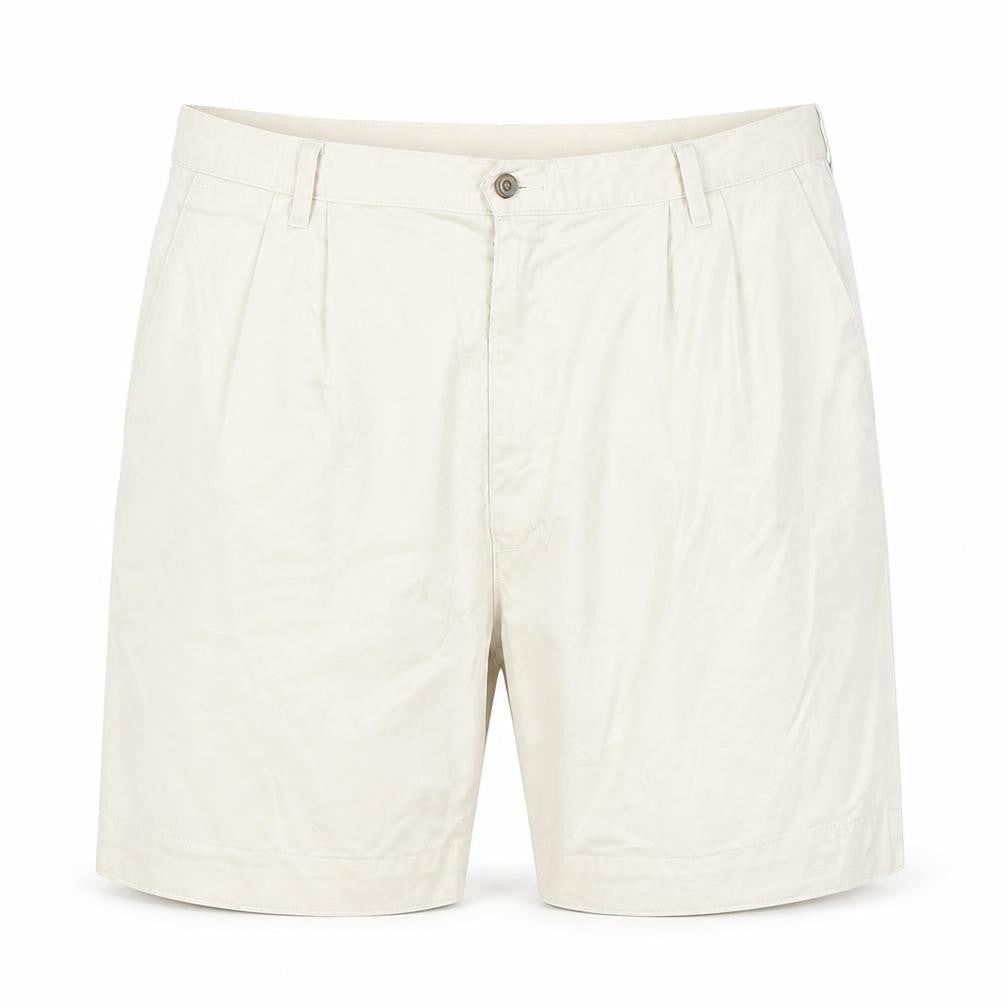Front view of Dockers Men's Beige Chino Shorts, size 40, Regular Fit Cotton