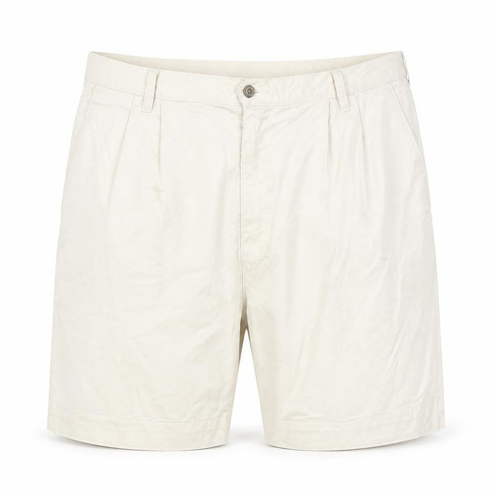 Front view of Dockers Men's Beige Chino Shorts, size 40, Regular Fit Cotton