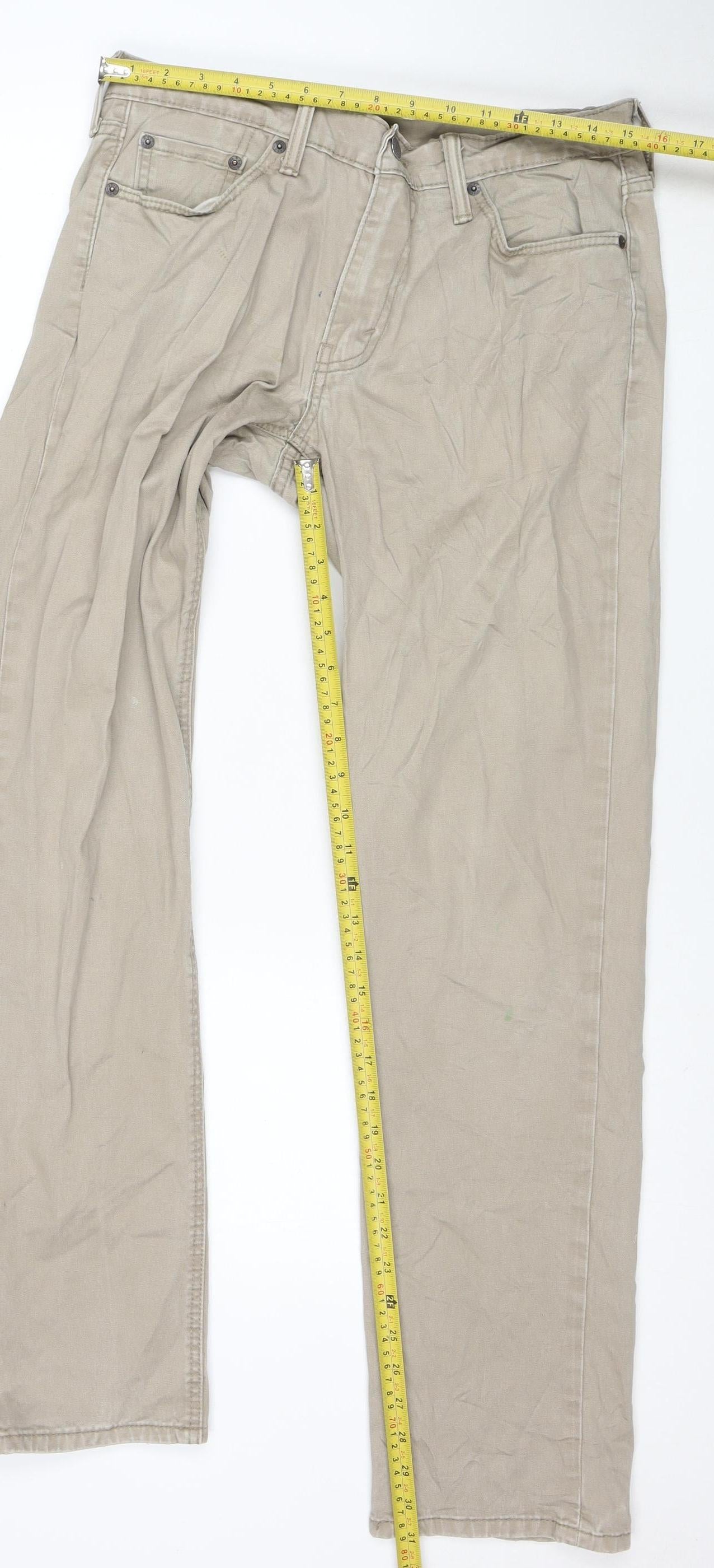 Levi Strauss & Co Men's Beige 541 Chino Trousers 30W 34L Regular Fit