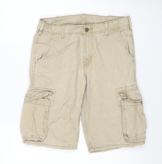 Levi's Men's Beige Cargo Shorts Size 29 Regular Cotton Workwear