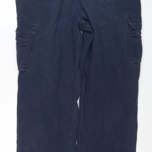 Wrangler Men's Blue Cargo Workwear Trousers 38x34 Cotton Blend