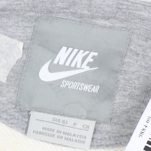 Nike Sportswear Women's White Cotton Full Zip Hoodie Size S