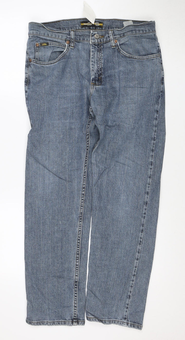 Lee Men's Blue Straight Leg Regular Fit Jeans 32x30
