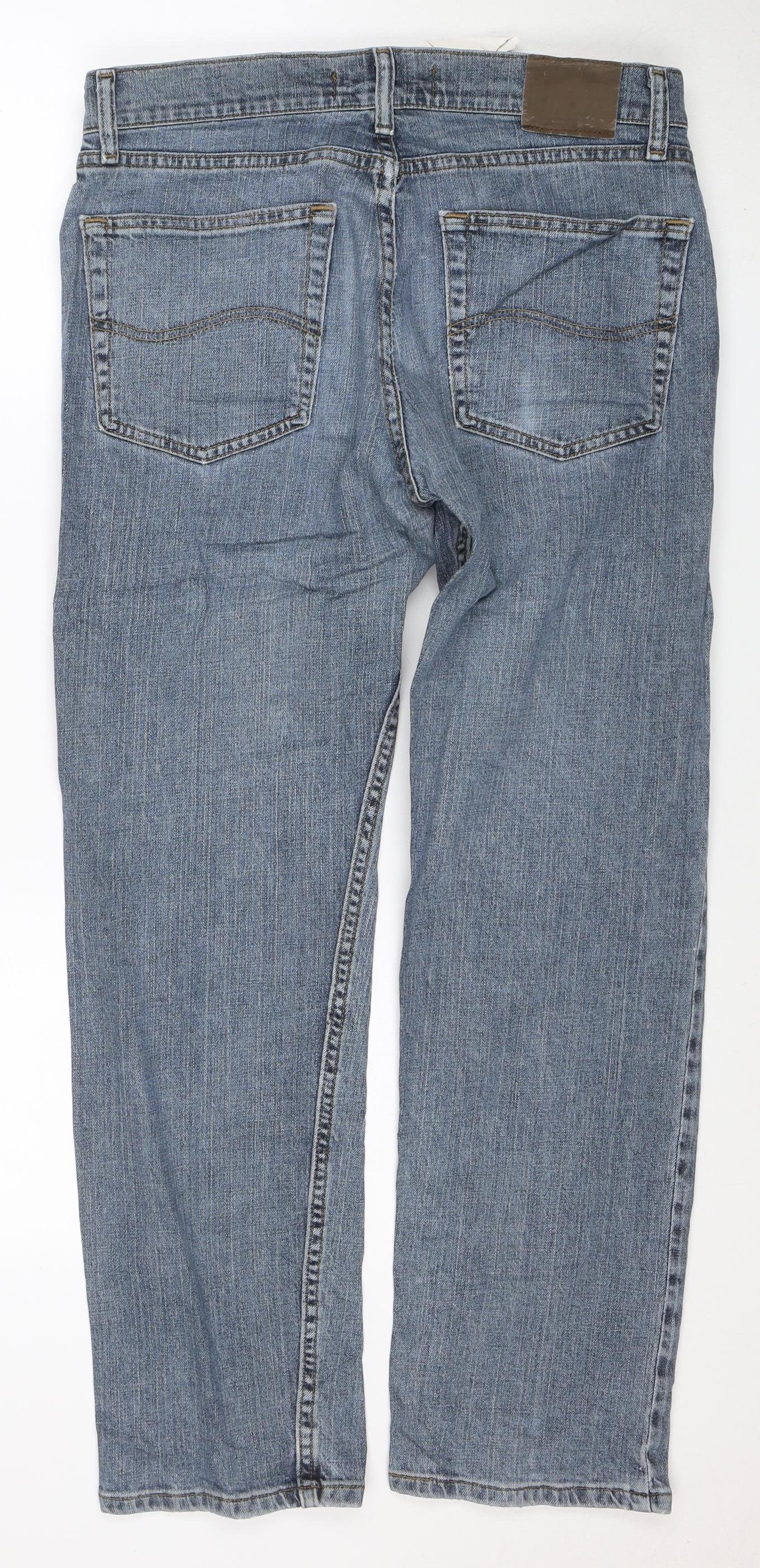 Lee Men's Blue Straight Leg Regular Fit Jeans 32x30