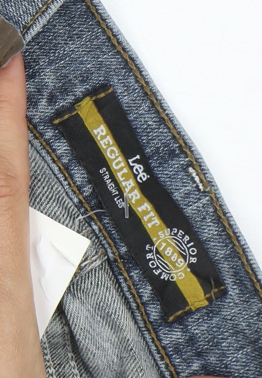 Lee Men's Blue Straight Leg Regular Fit Jeans 32x30