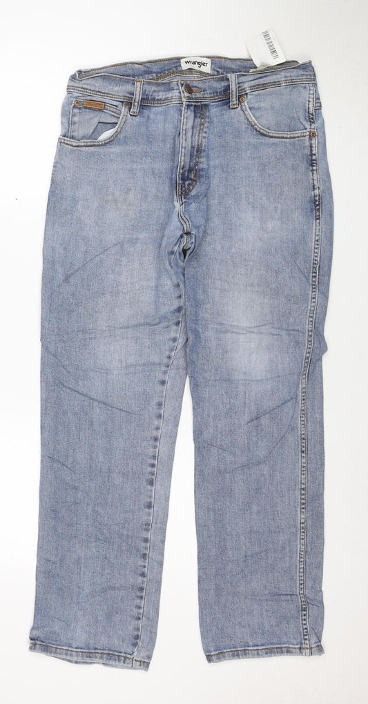 Wrangler Men's Blue Regular Fit Straight Jeans W32 L30 Texas