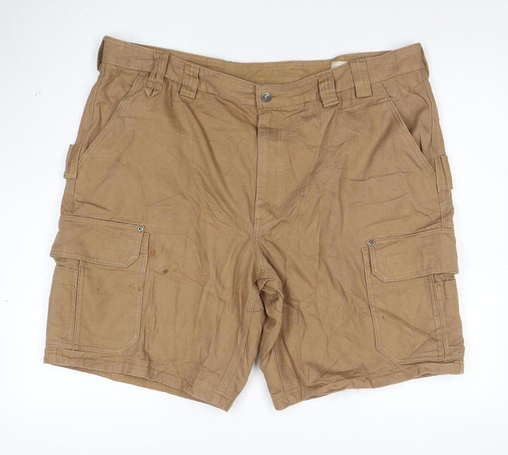 Duluth Trading Co Men's Beige Cargo Work Shorts Size 44 Cotton
