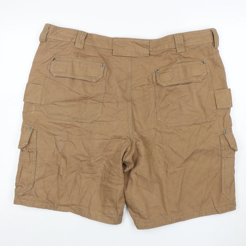 Duluth Trading Co Men's Beige Cargo Work Shorts Size 44 Cotton