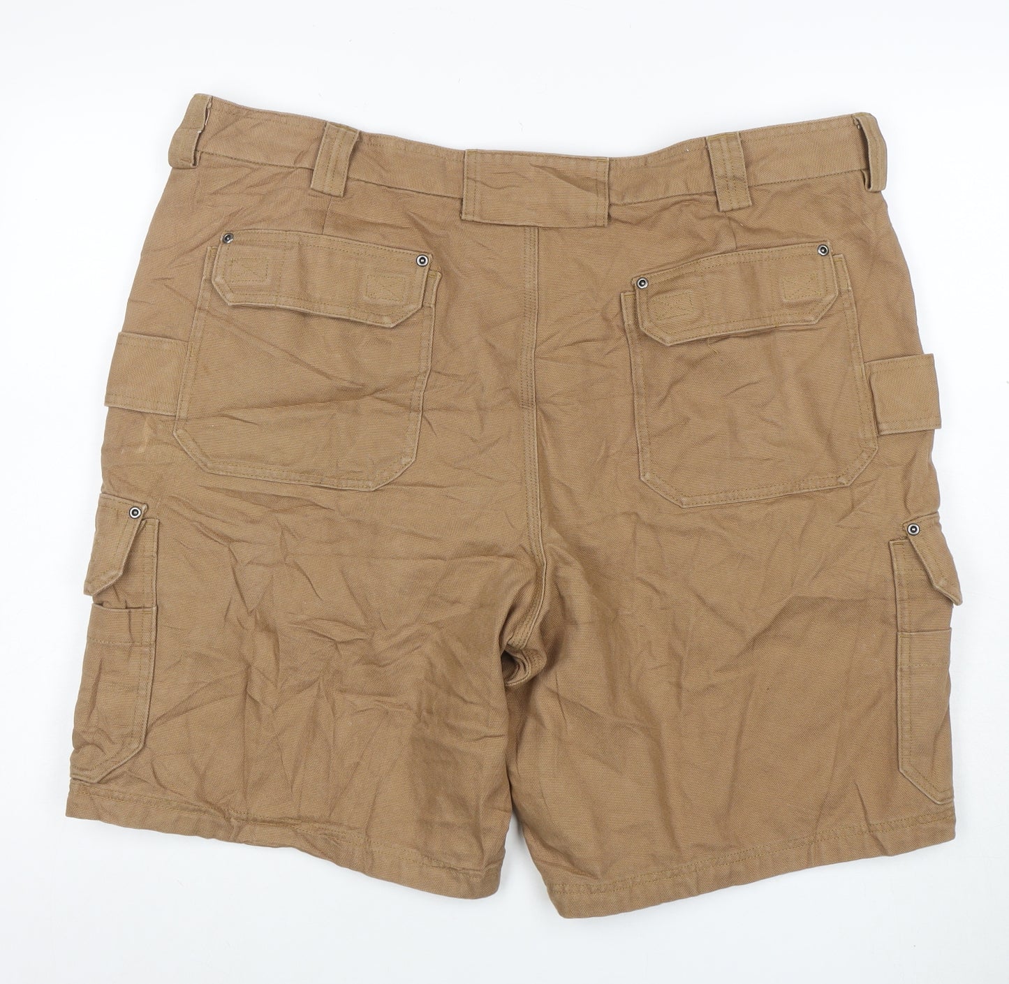 Duluth Trading Co Men's Beige Cargo Work Shorts Size 44 Cotton