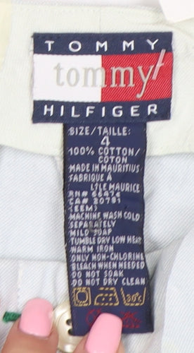 Tommy Hilfiger Womens White Chino Trousers Size 4 Cotton Preppy