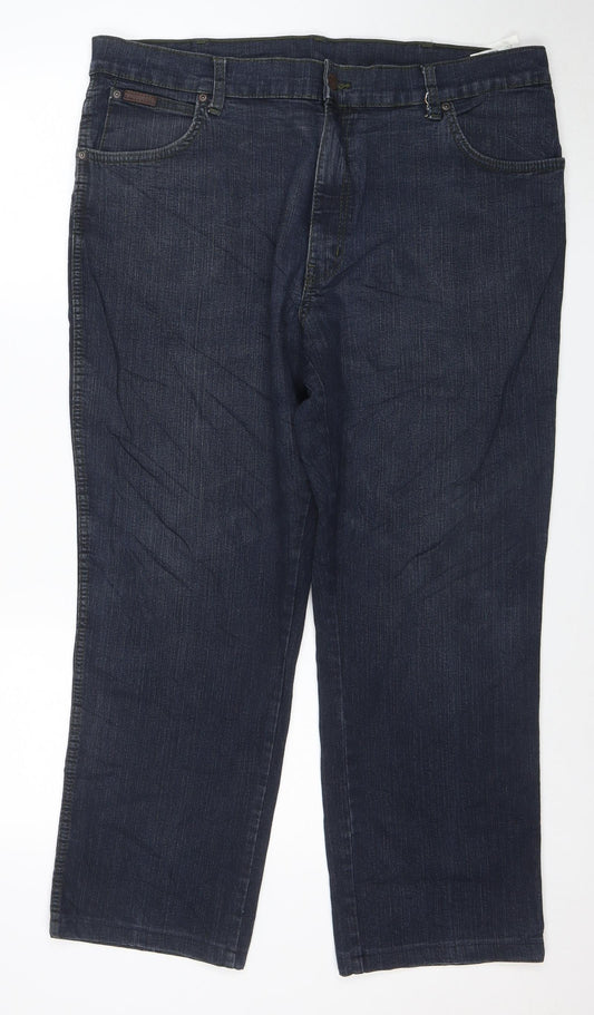 Wrangler Men's Blue Texas Stretch Regular Fit Straight Jeans W40 L30