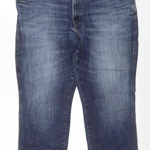 Wrangler Men's Blue 33x30 Texas Stretch Regular Fit Straight Jeans