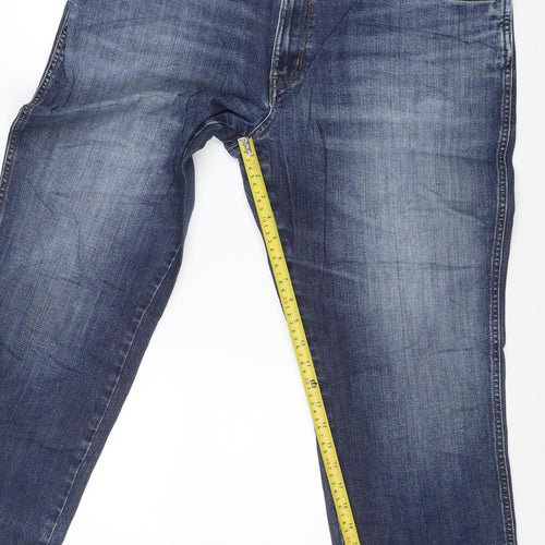 Wrangler Men's Blue 33x30 Texas Stretch Regular Fit Straight Jeans