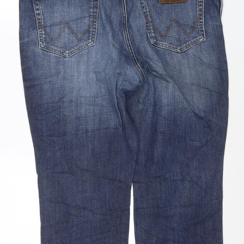 Wrangler Men's Blue 33x30 Texas Stretch Regular Fit Straight Jeans