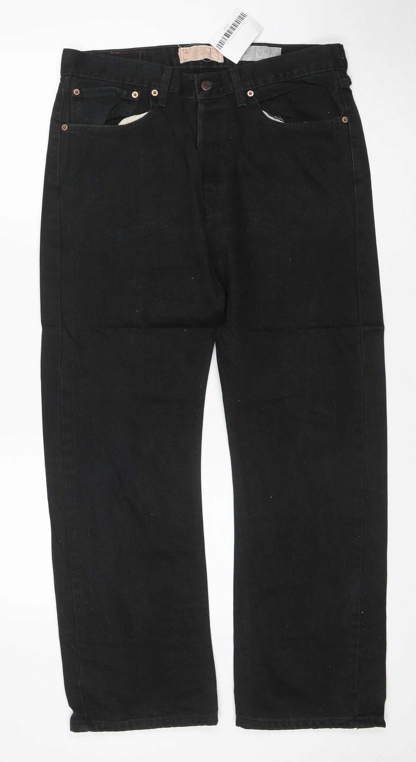 Levi Strauss Signature Men Black 34x30 Straight Jeans Classic Fit