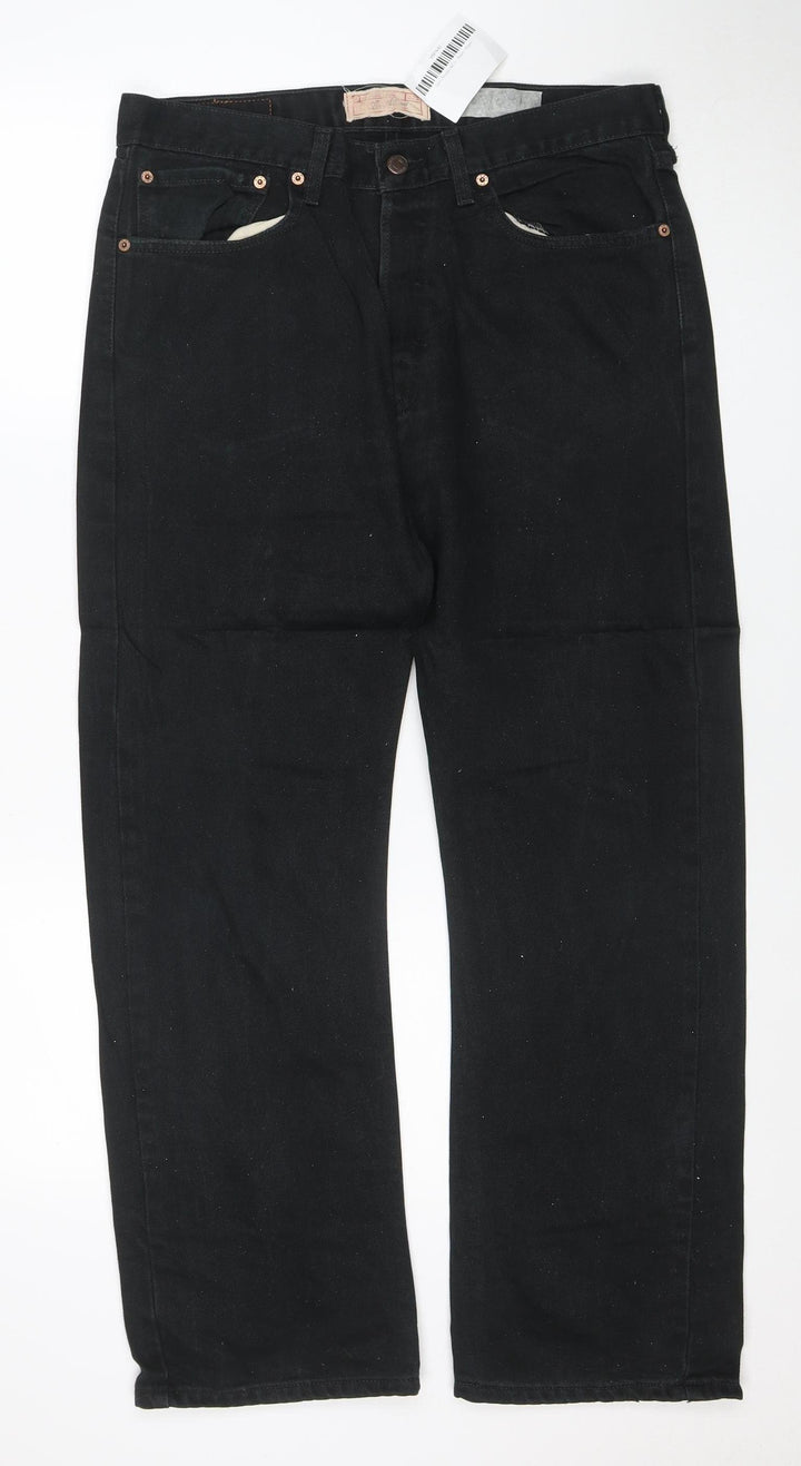 Levi Strauss Signature Men Black 34x30 Straight Jeans Classic Fit