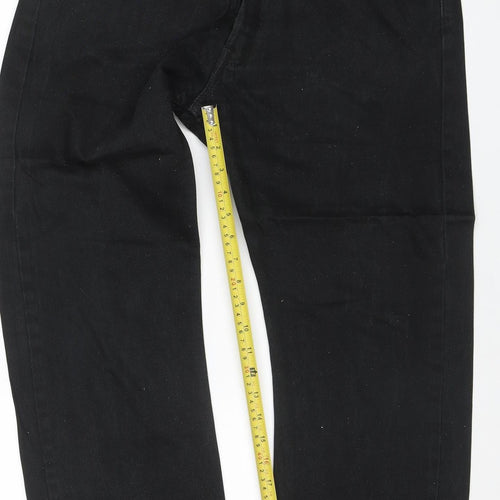 Levi Strauss Signature Men Black 34x30 Straight Jeans Classic Fit