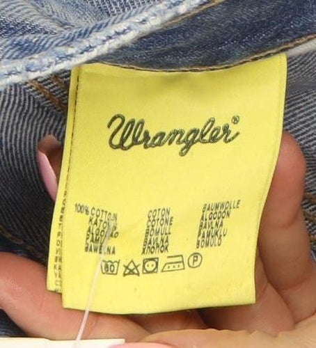 Wrangler Men's Blue 32W 32L Straight Denim Jeans Regular Fit