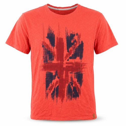 Ben Sherman Men Red Union Jack Graphic Cotton Blend T-Shirt M