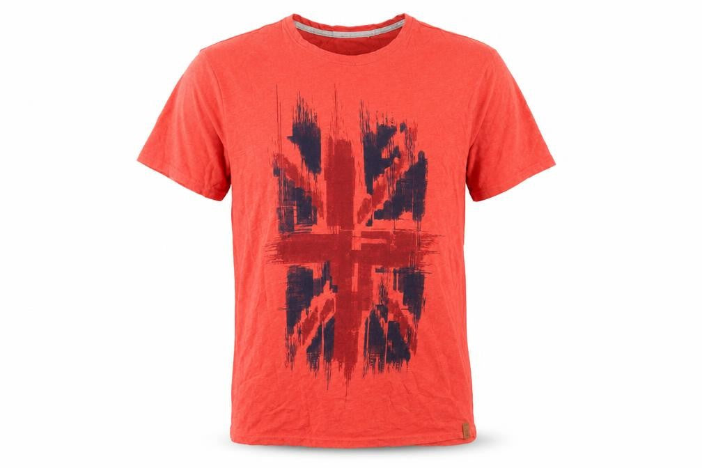 Ben Sherman Men Red Union Jack Graphic Cotton Blend T-Shirt M