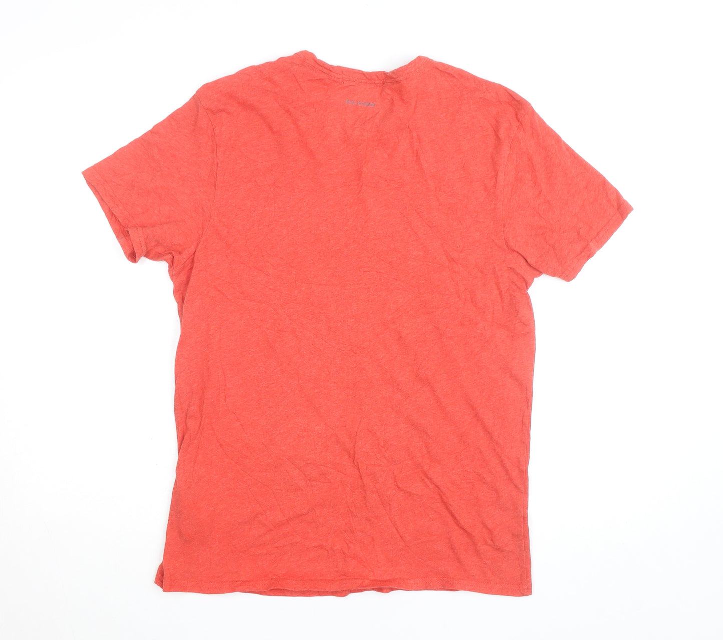 Ben Sherman Men Red Union Jack Graphic Cotton Blend T-Shirt M