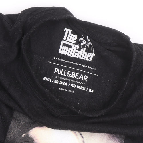 Pull & Bear Men’s Black The Godfather Graphic T-Shirt XS