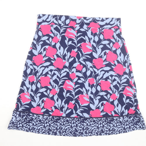 Roman Women’s Blue Floral A-Line Knee Length Stretch Skirt Size 14
