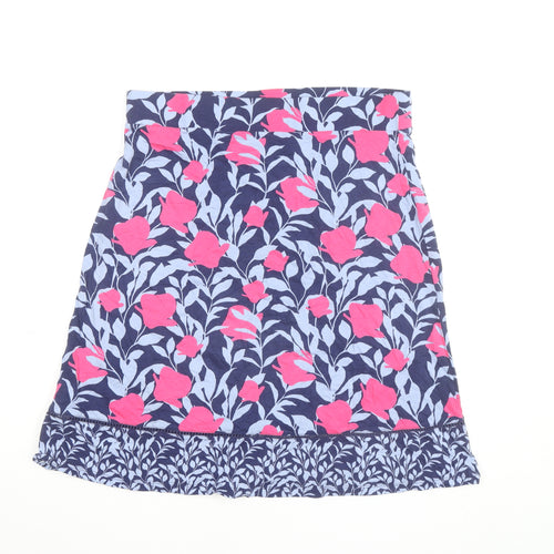 Roman Women’s Blue Floral A-Line Knee Length Stretch Skirt Size 14