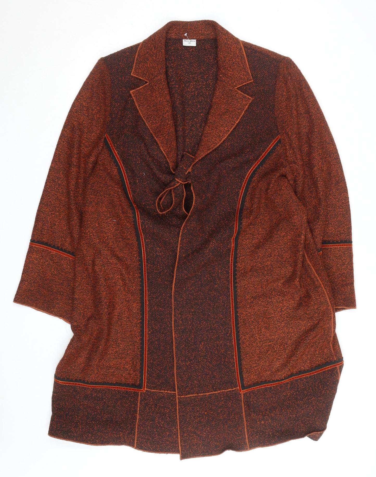 Rioni Stone Womens Brown Long Coatigan Wool Blend Size 26