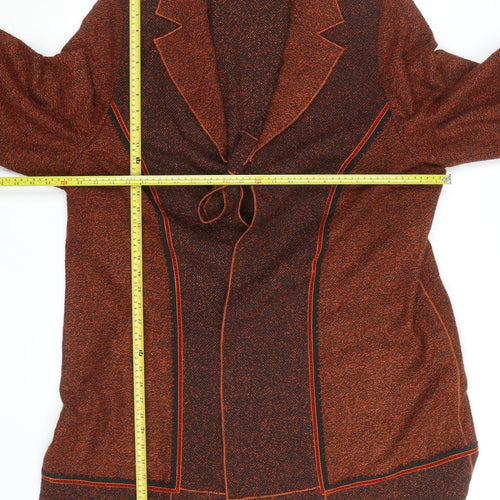 Rioni Stone Womens Brown Long Coatigan Wool Blend Size 26