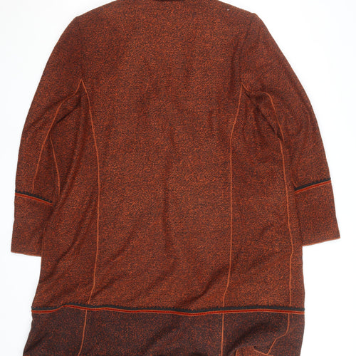 Rioni Stone Womens Brown Long Coatigan Wool Blend Size 26