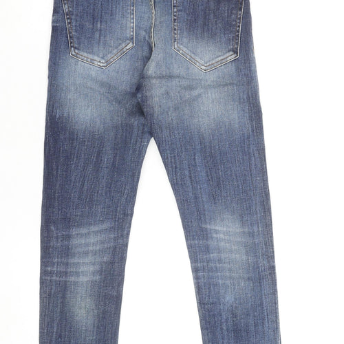 Zara Women's Blue Skinny Jeans Size 10 Slim Fit Mid Rise Denim