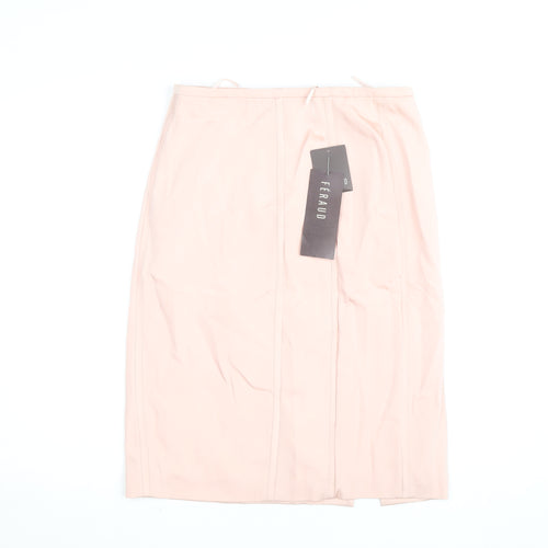 Féraud Women Pink Knee Length Pencil Skirt Size 12 Formal Wear